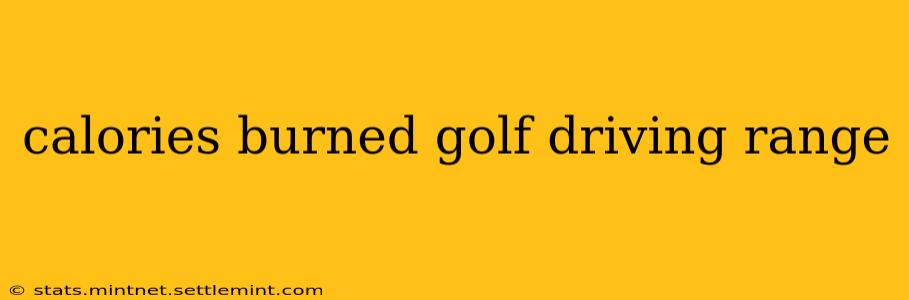 calories burned golf driving range