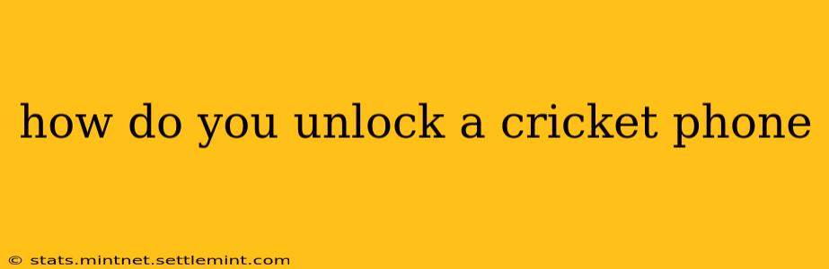 how do you unlock a cricket phone