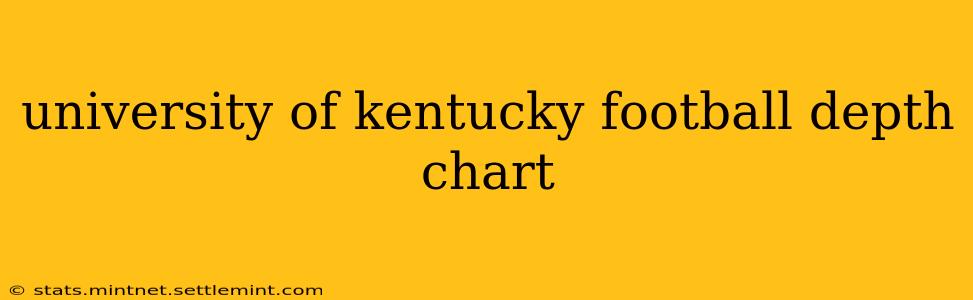 university of kentucky football depth chart
