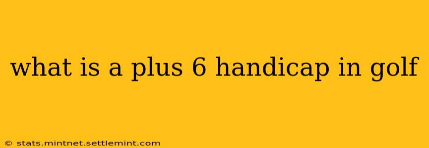 what is a plus 6 handicap in golf